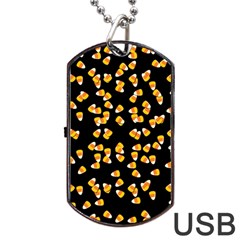 Candy Corn Dog Tag Usb Flash (two Sides) by Valentinaart