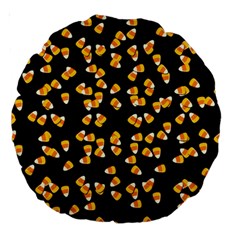 Candy Corn Large 18  Premium Round Cushions by Valentinaart