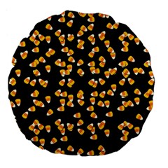 Candy Corn Large 18  Premium Flano Round Cushions by Valentinaart