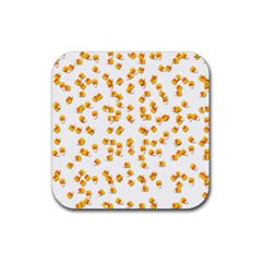 Candy Corn Rubber Coaster (square)  by Valentinaart