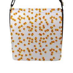 Candy Corn Flap Messenger Bag (l)  by Valentinaart