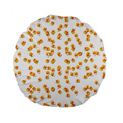 Candy Corn Standard 15  Premium Flano Round Cushions by Valentinaart