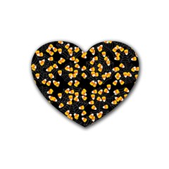 Candy Corn Heart Coaster (4 Pack)  by Valentinaart