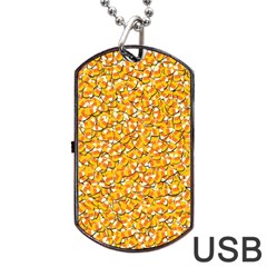 Candy Corn Dog Tag Usb Flash (one Side) by Valentinaart