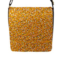 Candy Corn Flap Messenger Bag (l)  by Valentinaart