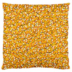 Candy Corn Large Flano Cushion Case (two Sides) by Valentinaart