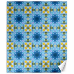 Blue Nice Daisy Flower Ang Yellow Squares Canvas 20  X 24   by MaryIllustrations