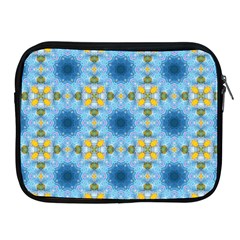 Blue Nice Daisy Flower Ang Yellow Squares Apple Ipad 2/3/4 Zipper Cases by MaryIllustrations