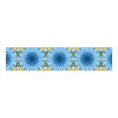 Blue Nice Daisy Flower Ang Yellow Squares Velvet Scrunchie by MaryIllustrations