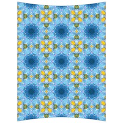 Blue Nice Daisy Flower Ang Yellow Squares Back Support Cushion