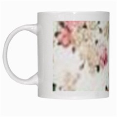 Pink And White Flowers  White Mugs by MaryIllustrations