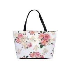 Pink And White Flowers  Shoulder Handbags