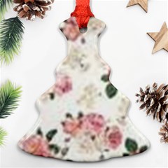 Pink And White Flowers  Christmas Tree Ornament (two Sides)