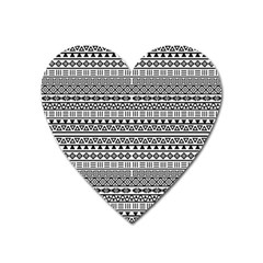 Aztec Influence Pattern Heart Magnet by ValentinaDesign