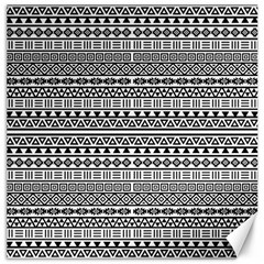 Aztec Influence Pattern Canvas 12  X 12   by ValentinaDesign