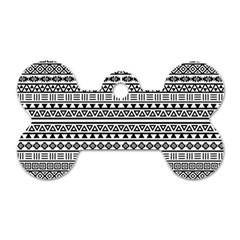 Aztec Influence Pattern Dog Tag Bone (one Side) by ValentinaDesign