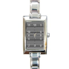 Aztec Influence Pattern Rectangle Italian Charm Watch by ValentinaDesign