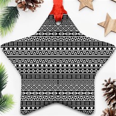 Aztec Influence Pattern Star Ornament (two Sides) by ValentinaDesign