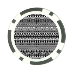 Aztec Influence Pattern Poker Chip Card Guard by ValentinaDesign