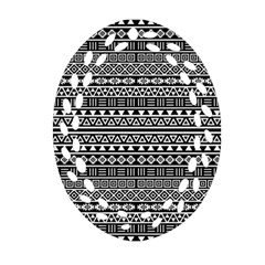 Aztec Influence Pattern Ornament (oval Filigree) by ValentinaDesign