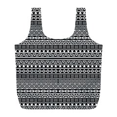 Aztec Influence Pattern Full Print Recycle Bags (l)  by ValentinaDesign