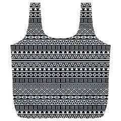 Aztec Influence Pattern Full Print Recycle Bags (l)  by ValentinaDesign