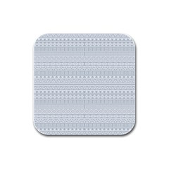 Aztec Influence Pattern Rubber Square Coaster (4 Pack)  by ValentinaDesign