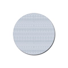 Aztec Influence Pattern Rubber Coaster (round)  by ValentinaDesign