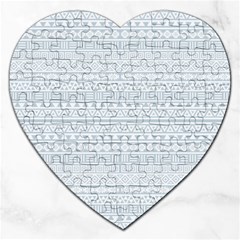 Aztec Influence Pattern Jigsaw Puzzle (heart) by ValentinaDesign