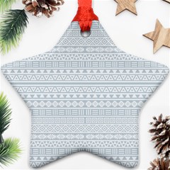 Aztec Influence Pattern Star Ornament (two Sides) by ValentinaDesign