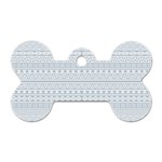 Aztec Influence Pattern Dog Tag Bone (Two Sides) Back