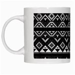 Aztec Influence Pattern White Mugs Left