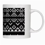 Aztec Influence Pattern White Mugs Right