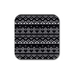 Aztec Influence Pattern Rubber Coaster (Square)  Front