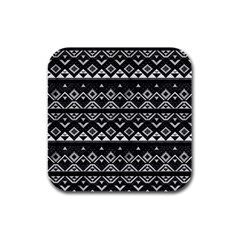 Aztec Influence Pattern Rubber Square Coaster (4 Pack)  by ValentinaDesign