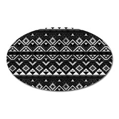 Aztec Influence Pattern Oval Magnet by ValentinaDesign