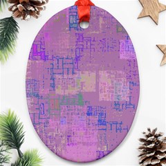 Abstract Art Oval Ornament (two Sides) by ValentinaDesign