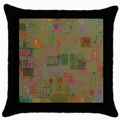 Abstract Art Throw Pillow Case (black) by ValentinaDesign