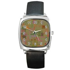 Abstract Art Square Metal Watch by ValentinaDesign