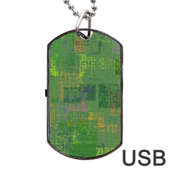 Abstract Art Dog Tag Usb Flash (two Sides) by ValentinaDesign