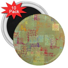 Abstract Art 3  Magnets (10 Pack)  by ValentinaDesign