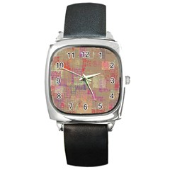 Abstract Art Square Metal Watch by ValentinaDesign