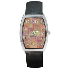 Abstract Art Barrel Style Metal Watch by ValentinaDesign