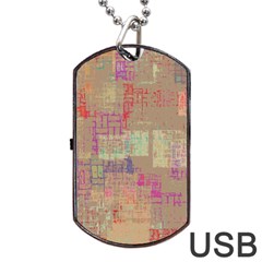 Abstract Art Dog Tag Usb Flash (one Side) by ValentinaDesign