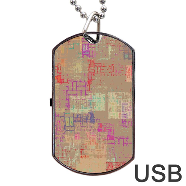 Abstract art Dog Tag USB Flash (One Side)