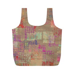 Abstract Art Full Print Recycle Bags (m)  by ValentinaDesign