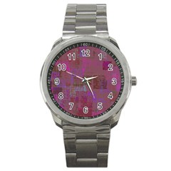 Abstract Art Sport Metal Watch by ValentinaDesign