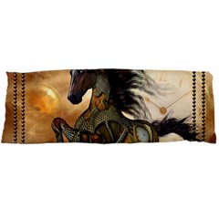 Steampunk, Wonderful Steampunk Horse With Clocks And Gears, Golden Design Body Pillow Case Dakimakura (two Sides) by FantasyWorld7