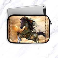 Steampunk, Wonderful Steampunk Horse With Clocks And Gears, Golden Design Apple Ipad Mini Zipper Cases by FantasyWorld7