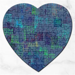 Abstract Art Jigsaw Puzzle (heart) by ValentinaDesign